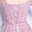 Tulle Off-Shoulder Applique Junior School Dress, Lace Homecoming Dress, LB0480