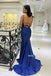 Gorgeous Mermaid Sparkle Beaded Backless Long Prom Dresses, OB110