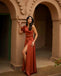 Unique A-line Soft Satin Two Pieces Bridesmaid Dress, FC7059