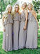 Newest Cheap Halter Chiffon Bridesmaid Dresses, Backless Sheath Long Bridesmaid Dresses, KX1102