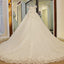 Popular Off the Shoulder Lace Applique Sequin Shining Lace up Back Wedding Dresses with Long Train,220012