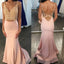 Charming Beaded Prom Dresses, Mermaid Sheath Prom Dresses, Backless Prom Dresses, KX120