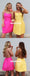 Spaghetti Straps Bright Homecoming Dress, Charming Sleeveless Satin Backless Homecoming Dress, KX1281