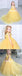 Adorable Yellow Tulle Flower Girl Dresses, Applique Little Girl Ball Gown, KX1300