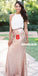 Mismatched Two Pieces Chiffon Sparkly Sequin Mermaid Charming Floor-Length Bridesmaid Dress, FC1493