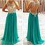 Sexy backless Turquoise Evening Prom dresses, 2017 Chiffon prom dresses, long prom dresses, Dresses for Prom, prom dresses online, 17014