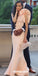 Satin One Shoulder Backless Mermaid Sleeveless Long Prom Dresses, KX1623