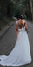 Cheap A-Line Chiffon Backless Elegant Lace Wedding Dresses, FC1769