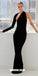 Black Special Desighed Long Sleeve Backless Mermaid Jersey Prom Dresses, FC2070