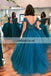 Vintage Beaded Floor-Length Prom Dress, V-Back A-Line Dress, KX223