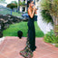 Charming Spaghetti Straps V-Neck Prom Dress, Backless Applique Mermaid Prom Dresses, KX146