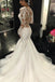 Long Sleeve Lace Mermaid Wedding Dresses,  Sexy See Through Long Custom Wedding Gowns, Affordable Bridal Dresses, 17101