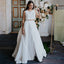 Charming Two Pieces A-Line Sleeveless Slit Inexpensive Wedding Dresses, FC2584