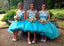 Popular Pretty Junor Short Blue Cheap Wedding Party Bridesmaid Dresses, WG333