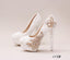 Handmade High Heels Round Toe Pearls Crystal Wedding Shoes, S0038