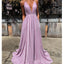 Spaghetti Straps A-line Sparkly Deep V-neck Prom Dress, FC4019