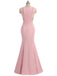 Charming Mermaid Jersey Sleeveless Simple Cheap Long Prom Dress, FC402