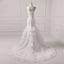 Organza Wedding Dress, Mermaid One-Shoulder Wedding Dress, Pleated Wedding Dress, LB0410