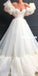 Off Shoulder A-line Organza Charming Sweetheart Rhinestone Prom Dresses, FC4142