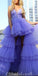 Long A-line Tulle Sleeveless High-Low Lilac Charming Prom Dress, FC4159