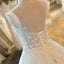 Lace A-Line Applique Wedding Dress, Beaded Wedding Dress, Elegant Cap Sleeve Wedding Dress, LB0430