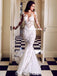 Gorgeous Lace Mermaid Long Sleeves Round Neck Wedding Dresses, FC4688