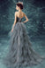 Long High Low A-Line Tulle Sweet heart Prom Dress With Cascading Ruffles, LB0493