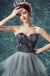 Long High Low A-Line Tulle Sweet heart Prom Dress With Cascading Ruffles, LB0493