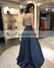 Honest Sleeveless Beaded Top Prom Dress, Tulle A-Line Satin Prom Dress, KX509