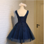 Short Homecoming Dress, Tulle Homecoming Dress, Applique Homecoming Dress, Beading Junior School Dress, Sleeveless Graduation Dress, V-Back Homecoming Dress, LB0515