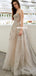 Honest Straight Neckline A-line Lace Appliques Prom Dress , FC5292