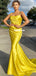 Spaghetti Straps Mermaid Backless Long Prom Dress , FC5338