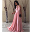 New Arrival A-Line Elastic Satin Backless Floor-Length Prom Dress, FC544