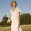 Chiffon Wedding Dress, V-Neck V-Back Wedding Dress, A-Line Wedding Dress, LB0547