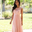 Chiffon Bridesmaid Dress, Lace Cheap Bridesmaid Dress, Sleeveless Bridesmaid Dress, LB0554