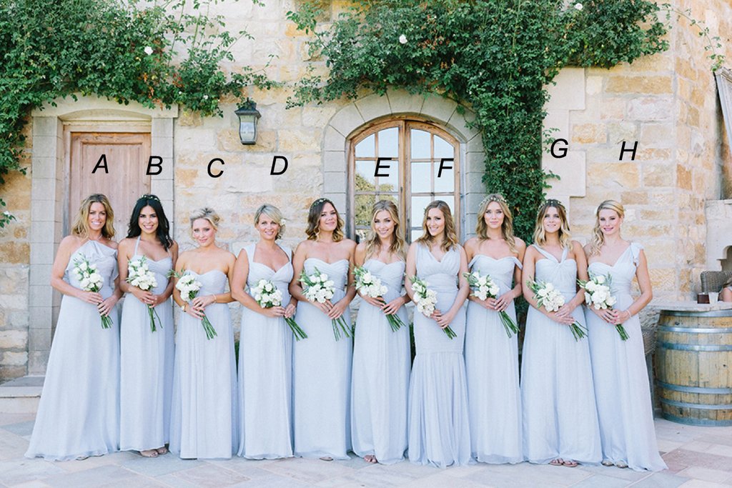 Mismatched Different Styles Chiffon Light Blue A Line Cheap Bridesmaid Dresses, WG104