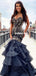 Charming Sweetheart Mermaid Organza Sleeveless Beaded Prom Dresses, FC5859