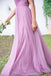 Long Tulle Bridesmaid Dress, Spaghetti Straps Sleeveless V-Back Bridesmaid Dress, LB0590