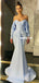 Charming Sweetheart Mermaid Off Shoulder Long Sleeves Prom Dresses, FC5980