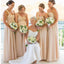 Inexpensive Chiffon One Shoulder Empire Waist Pregnant Women Sweet Heart Floor-length A Line  Bridesmaid Dresses, WG60