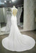 Charming Elegant See Through Back White Mermaid Lace Long Bridal Wedding Dress, WG634