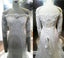 Long Sleeves Straight Neck Charming Lace Beaded Stunning Inexpensive Wedding Dress, WG635