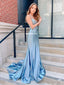 Gorgeous Mermaid Spaghetti Straps Backless V-neck Prom Dresses, FC6486