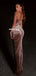 Spaghetti Straps Velvet Mermaid Sexy Slit Prom Dresses with Pearls, FC6513