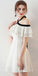 Short Off Shoulder Homecoming Dress, Halter Chiffon Knee-Length Homecoming Dress, LB0695