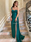 Sexy One-shoulder Mermaid Soft Satin Slit Prom Dresses, FC7010