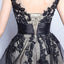 Sleeveless Applique Homecoming Dress, Tulle Tea-Length Homecoming Dress, LB0703