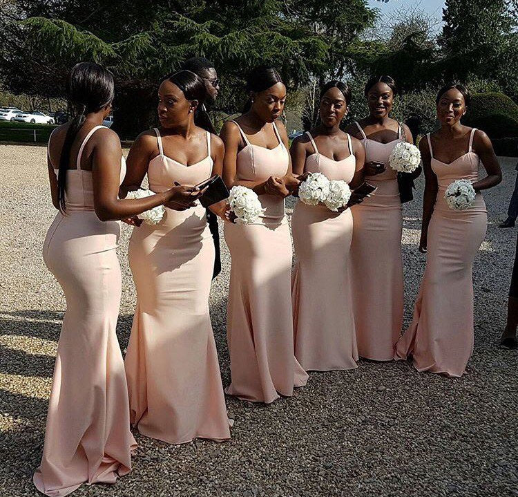 Sleeveless Bridesmaid Dress, Satin Mermaid Bridesmaid Dress, Sexy Floor-Length Bridesmaid Dress, LB0742