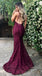 Long Prom Dress, Lace Prom Dress, Mermaid Prom Dress, Spaghetti Straps Prom Dress, Sexy Prom Dress, Backless Prom Dress, Floor-Length Party Dresses, Evening Dresses, LB0745