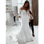 Gorgrous Off Shoulder Mermaid Wedding Dresses, Lace Top Long Sleeve Tulle Bridal Gown, KX750